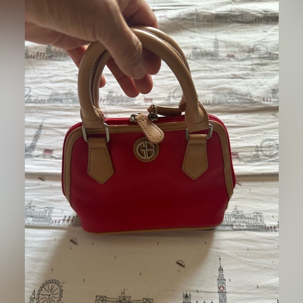 Red and Tan Women's  mini Handbag